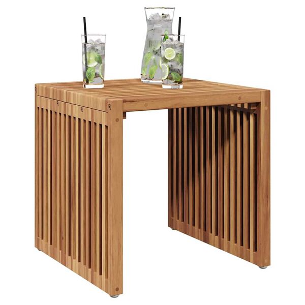 vidaXL Πλευρικό Τραπέζι Κήπου Καφέ 45 x 42.5 x 45 εκ. Μασίφ ξύλο teak