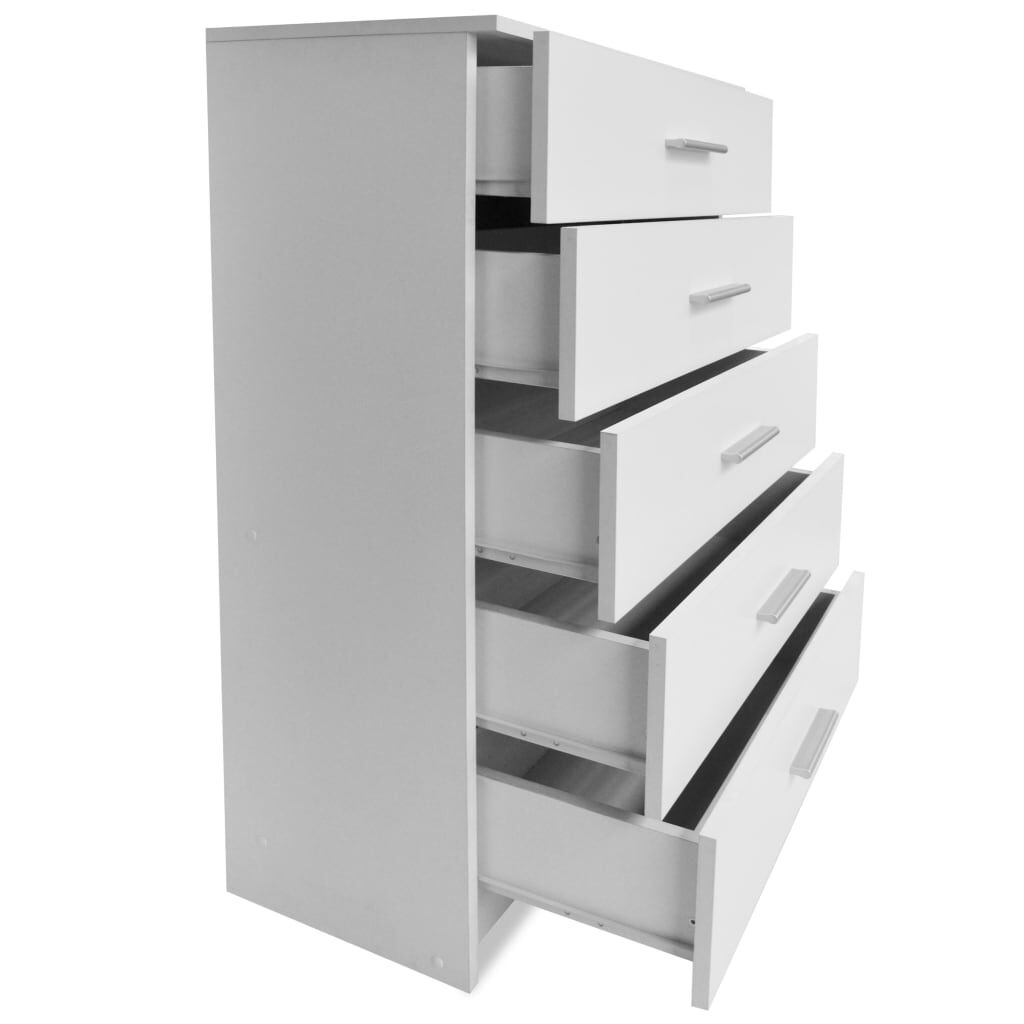 vidaXL Συρταριέρα Λευκή 71 x 35 x 106 εκ. από Μοριοσανίδα