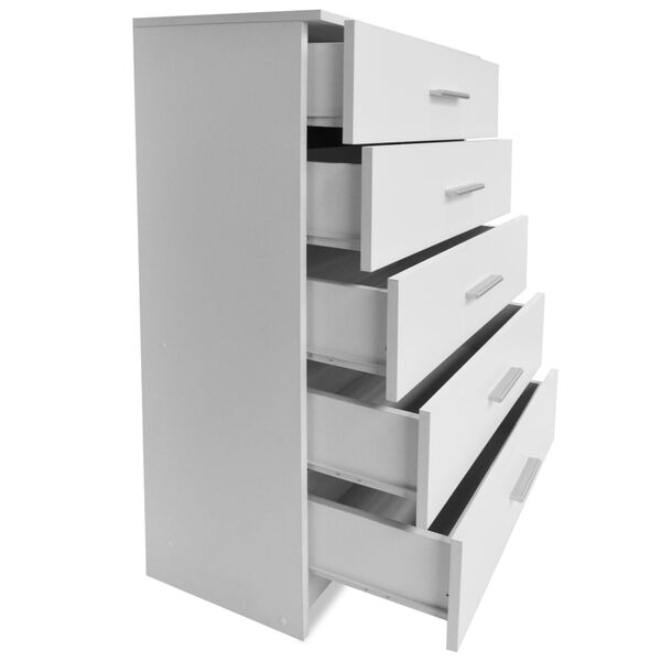 vidaXL Συρταριέρα Λευκή 71 x 35 x 106 εκ. από Μοριοσανίδα