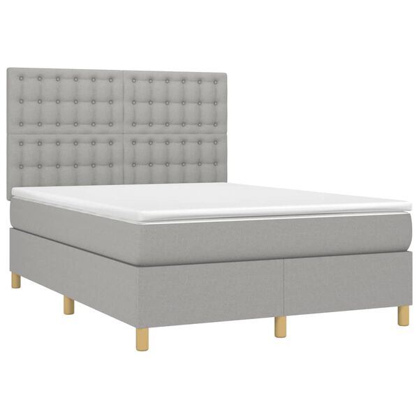 vidaXL &Kappa;&rho;&epsilon;&beta;ά&tau;&iota; Boxspring &mu;&epsilon; &Sigma;&tau;&rho;ώ&mu;&alpha; &Alpha;&nu;&omicron;&iota;&chi;&tau;ό &Gamma;&kappa;&rho;&iota; 140x200 &epsilon;&kappa;. &Upsilon;&phi;&alpha;&sigma;&mu;ά&tau;&iota;&nu;&omicron;