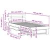 vidaXL Σκελετός Κρεβατιού Λευκό 90 x 190 cm Μασίφ ξύλο πεύκου