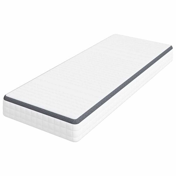 vidaXL Στρώμα Λευκό, Γκρι 70 x 200 cm Πλεκτό ύφασμα
