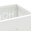 vidaXL Σχέδιο & βάση αποθήκευσης Λευκό 15.5 x 15.5 x 49 εκ Μέταλλο