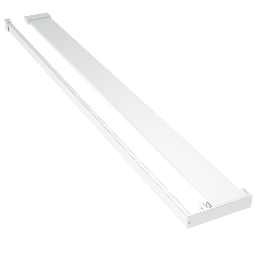 vidaXL Διαχωριστικό Ντους με Ράφι Χρωμέ 100x195 εκ Γυαλί ESG&Αλουμίνιο