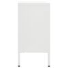 vidaXL Μπουφές Λευκός 75 x 35 x 70 εκ. από Ατσάλι και Ψημένο Γυαλί