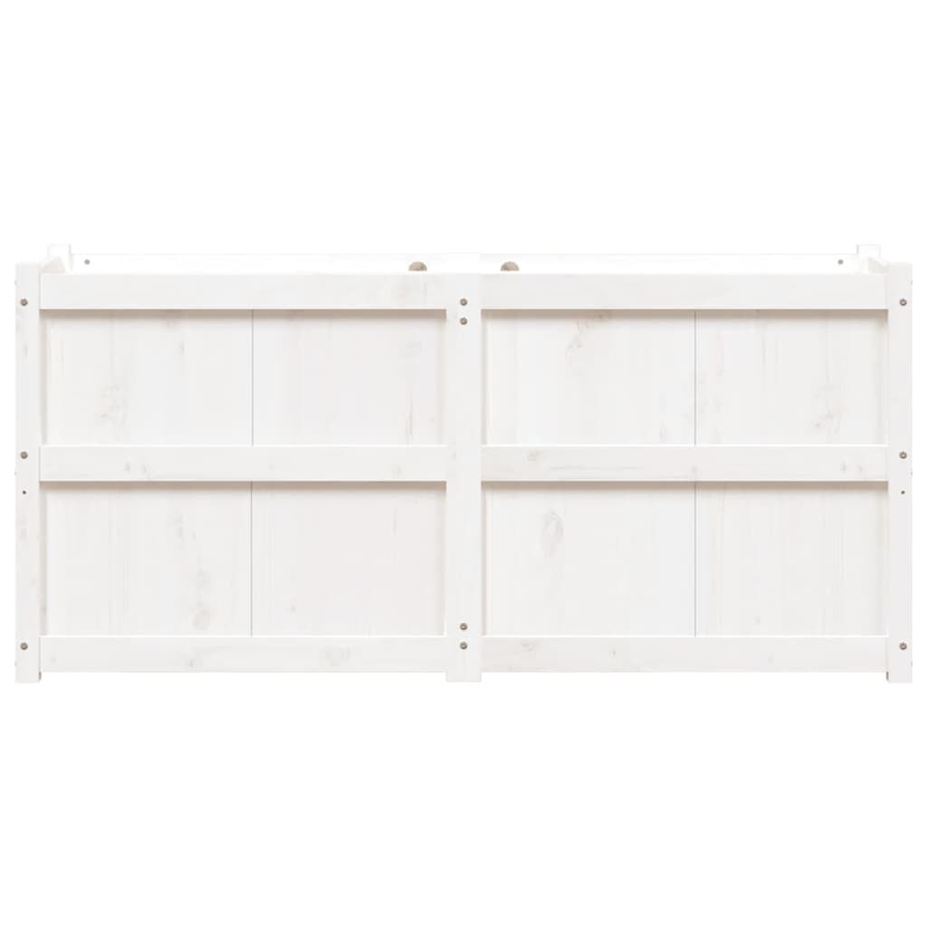 vidaXL Ζαρντινιέρα Λευκή 150 x 50 x 70 εκ. από Μασίφ Ξύλο Πεύκου