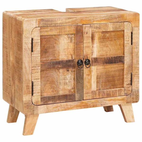 vidaXL Ντουλάπι Μπάνιου Καφέ Σοβαρή Μανγκο ξυλεία και Τεχνική ξυλεία