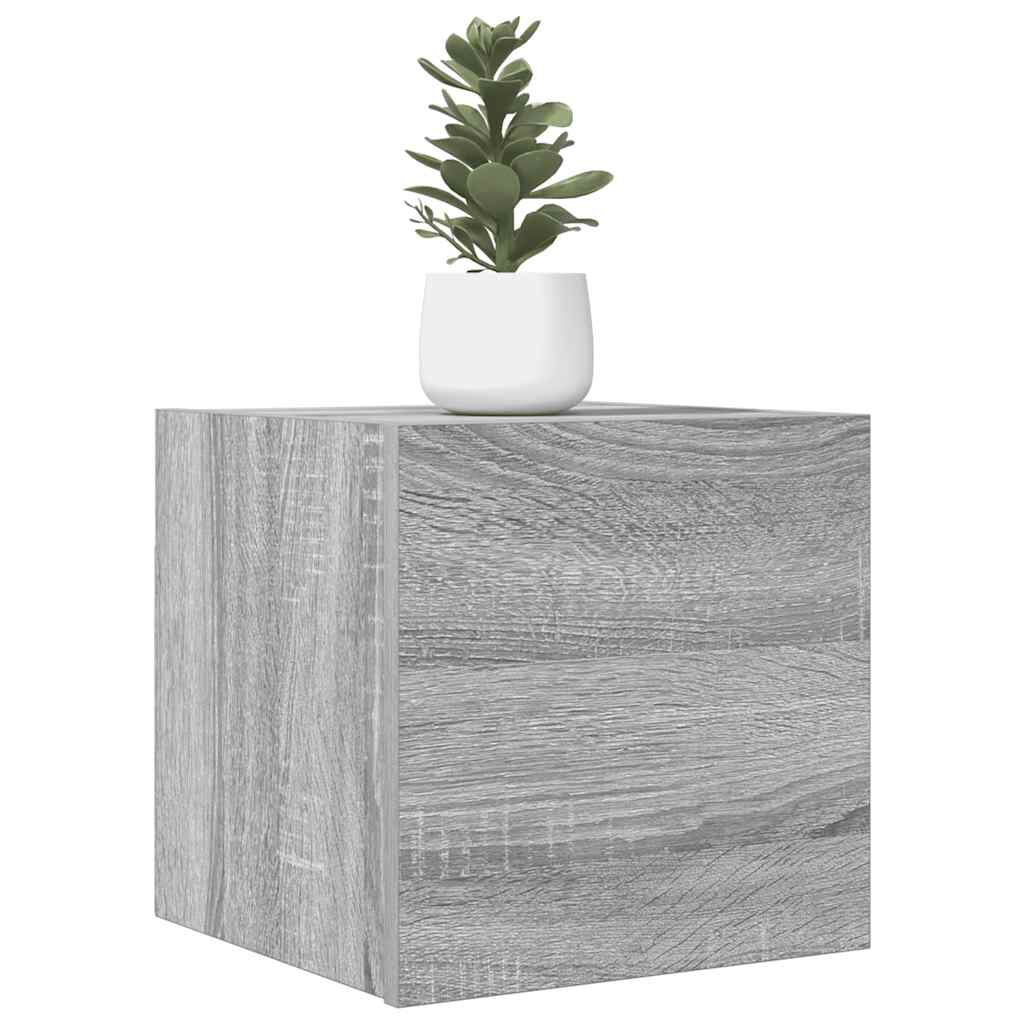 vidaXL Έπιπλο Τηλεόρασης Επιτοίχιο Γκρι Sonoma 30,5 x 30 x 30 εκ.