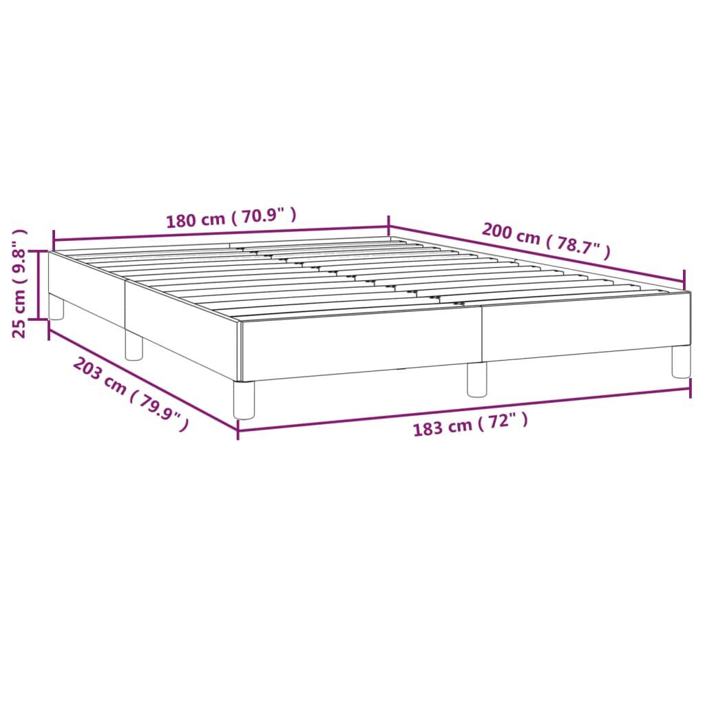 vidaXL Πλαίσιο Κρεβατιού Μαύρο 180x200 εκ. από Συνθετικό Δέρμα