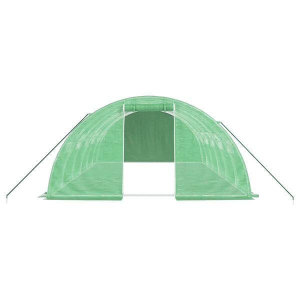 vidaXL Θερμοκήπιο Πράσινο 24 μ² 6 x 4 x 2 μ. με Ατσάλινο Πλαίσιο