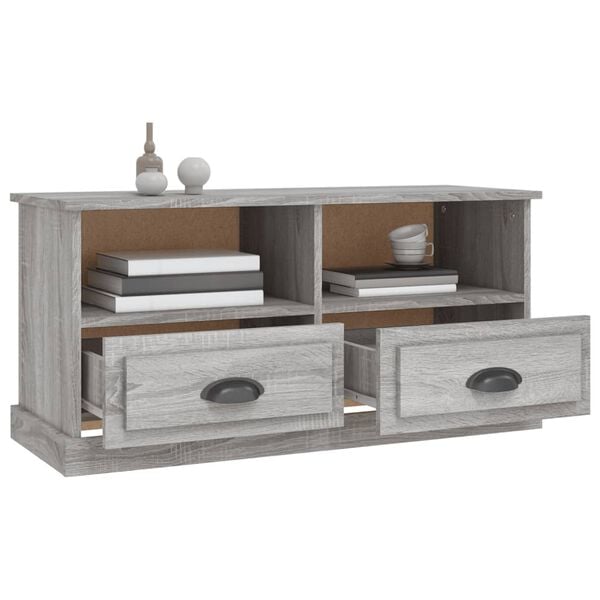 vidaXL Έπιπλο Τηλεόρασης Γκρι Sonoma93x35,5x45 εκ. από Επεξεργ. Ξύλο