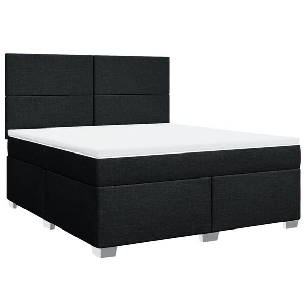vidaXL &Kappa;&rho;&epsilon;&beta;ά&tau;&iota; Boxspring &mu;&epsilon; &Sigma;&tau;&rho;ώ&mu;&alpha; &Mu;&alpha;ύ&rho;&omicron; 180x200 &epsilon;&kappa;. &Upsilon;&phi;&alpha;&sigma;&mu;ά&tau;&iota;&nu;&omicron;