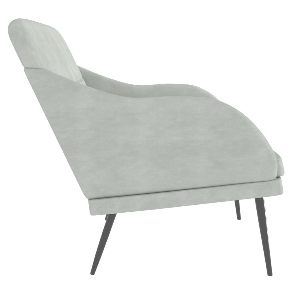 vidaXL Πάγκος Ανοιχτό Γκρι 110 x 76 x 80 εκ. Βελούδινος