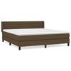vidaXL Κρεβάτι Boxspring με Στρώμα Σκούρο Καφέ 160x200 εκ Υφασμάτινο