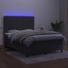 vidaXL &Kappa;&rho;&epsilon;&beta;ά&tau;&iota; Boxspring &mu;&epsilon; &Sigma;&tau;&rho;ώ&mu;&alpha; & LED &Sigma;&kappa;. &Gamma;&kappa;&rho;&iota; 140x200&epsilon;&kappa;. &Beta;&epsilon;&lambda;&omicron;ύ&delta;&iota;&nu;&omicron;