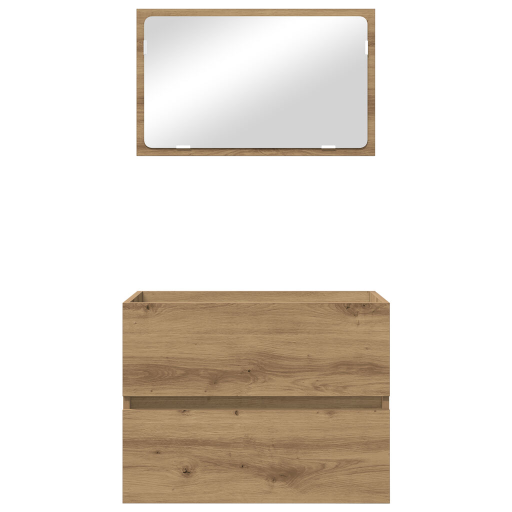 vidaXL Σετ Επίπλων Μπάνιου 2 Τεμαχίων Artisan Oak Επεξεργασμένο Ξύλο