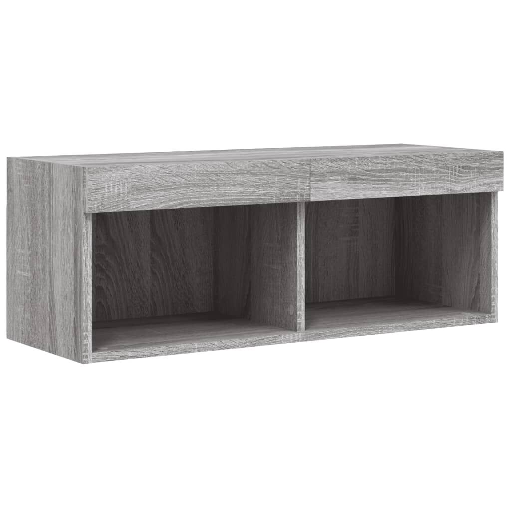 vidaXL Έπιπλο Τηλεόρασης με LED Γκρι Sonoma 80x30x30 εκ.