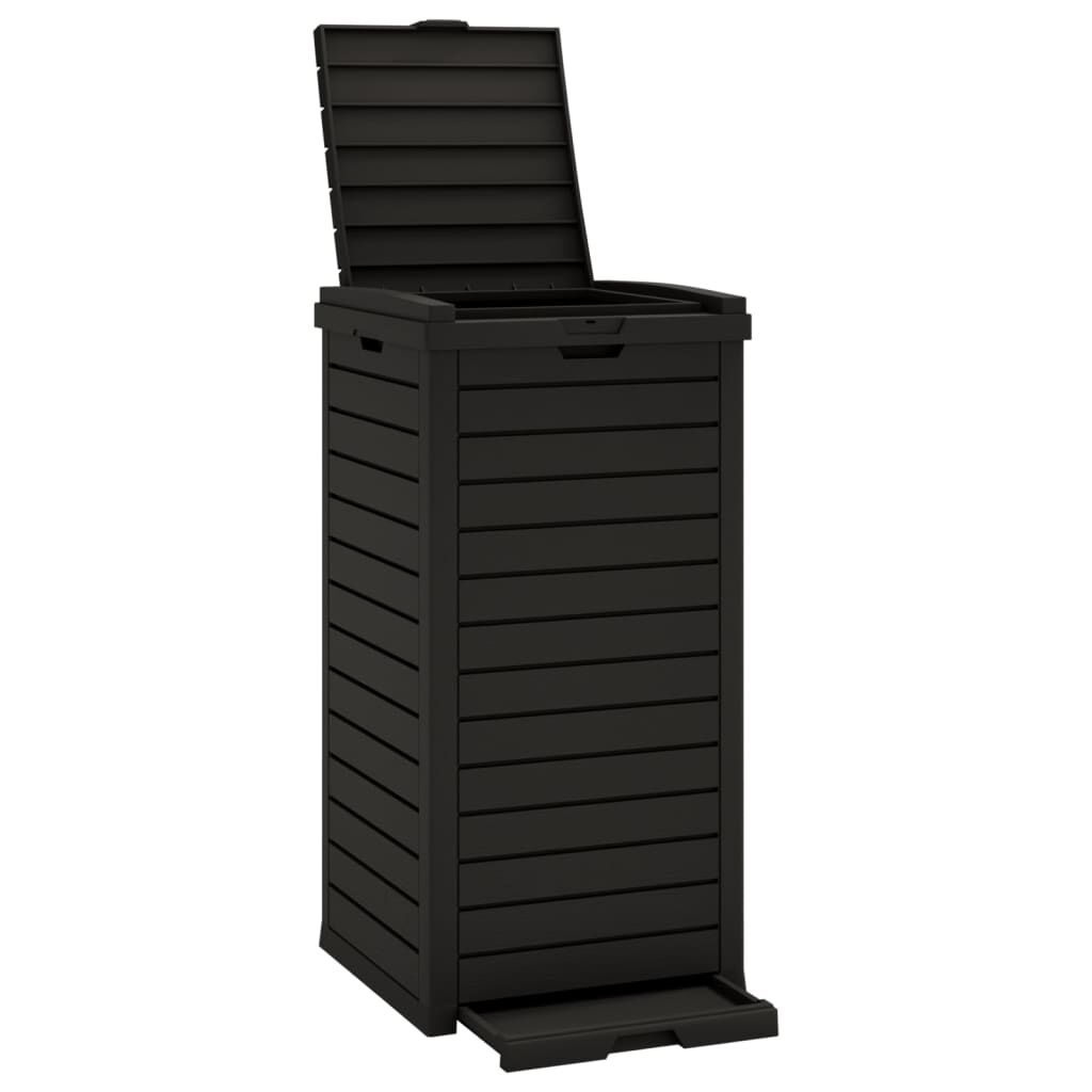 vidaXL Κάδος Απορριμμάτων Εξ. Χώρου Μαύρος 41x41x86 εκ. Πολυπροπυλένιο