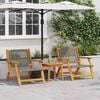 vidaXL Κήπου Καρέκλες με Τραπέζι 3 pcs Γκρι 45 x 45 x 40 cm
