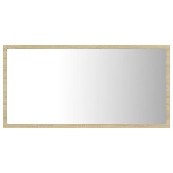 vidaXL Καθρέφτης Μπάνιου με LED Sonoma Δρυς 80x8,5x37 εκ. Ακρυλικός