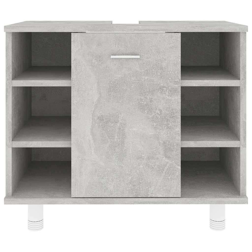 vidaXL Ντουλάπι Νιπτήρα Γκρι Σκυροδέματος 60x32x53,5 εκ. Μοριοσανίδα