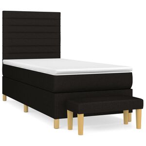 vidaXL &Kappa;&rho;&epsilon;&beta;ά&tau;&iota; Boxspring &mu;&epsilon; &Sigma;&tau;&rho;ώ&mu;&alpha; &Mu;&alpha;ύ&rho;&omicron; 90x200 &epsilon;&kappa;. &Upsilon;&phi;&alpha;&sigma;&mu;ά&tau;&iota;&nu;&omicron;