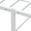 vidaXL Πλαίσιο κρεβατιού χωρίς στρώμα Λευκό 200x200 cm Μεταλλικό
