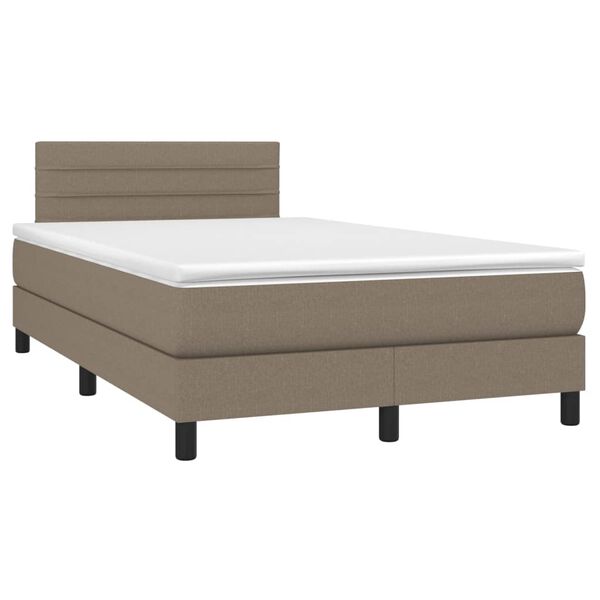 vidaXL &Kappa;&rho;&epsilon;&beta;ά&tau;&iota; Boxspring &mu;&epsilon; &Sigma;&tau;&rho;ώ&mu;&alpha; Taupe 120x200 &epsilon;&kappa;. &Upsilon;&phi;&alpha;&sigma;&mu;ά&tau;&iota;&nu;&omicron;