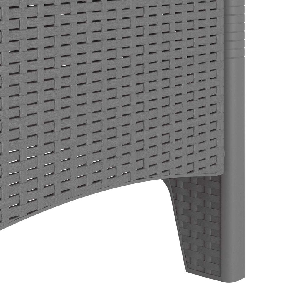 vidaXL Καρέκλες κήπου 4 pcs Ανοιχτό γκρι 53 x 49 x 85 εκ. Πλαστικό
