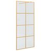 vidaXL &Tau;&omicron;ί&chi;&omicron;&sigmaf; &Nu;&tau;&omicron;&upsilon;&sigmaf; Walk-in &Chi;&rho;&upsilon;&sigma;ό 90 x 195 cm &sigma;&kappa;&lambda;&eta;&rho;&upsilon;&mu;έ&nu;&omicron; &gamma;&upsilon;&alpha;&lambda;ί