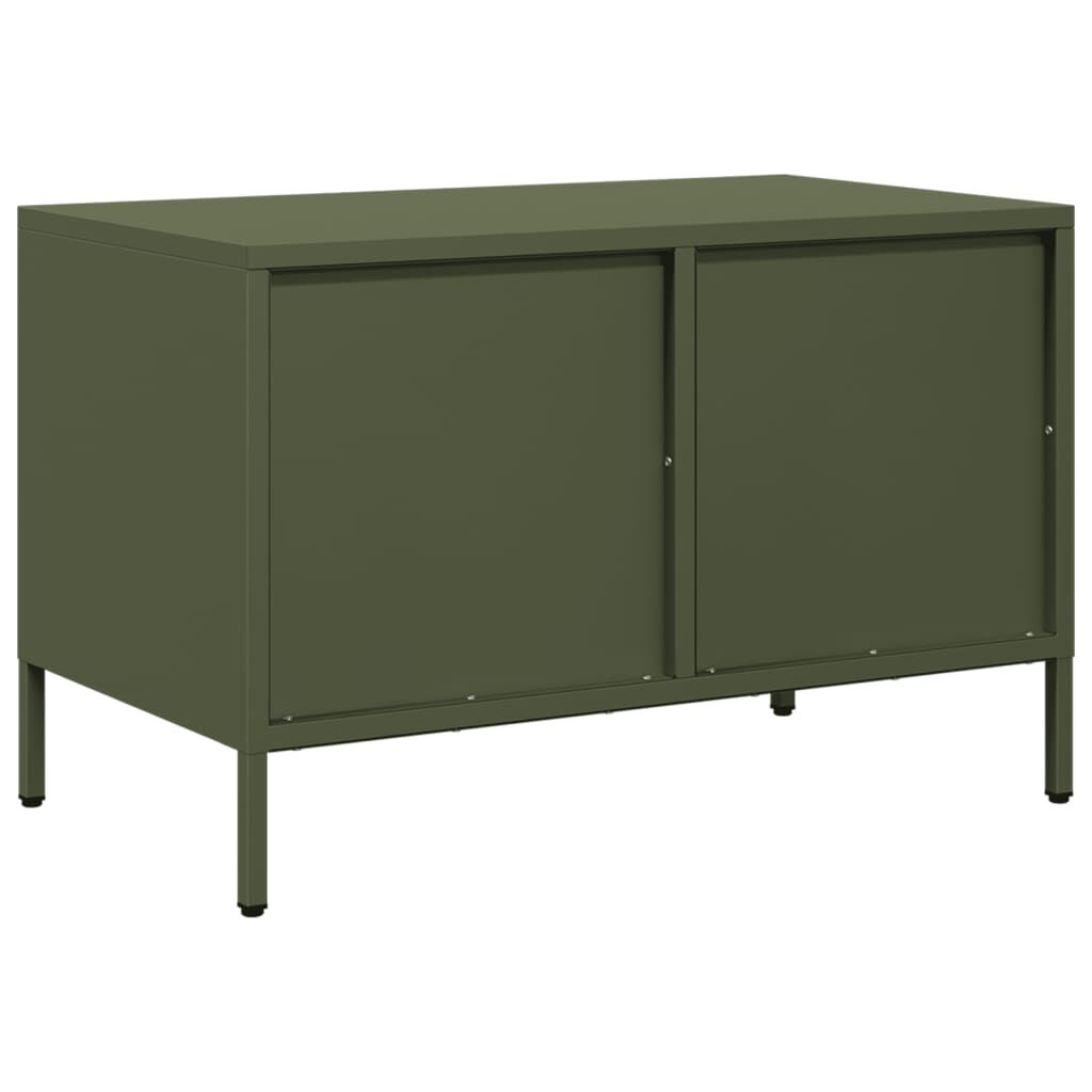vidaXL Έπιπλο Τηλεόρασης Λαδί 68 x 39 x 43,5 εκ. Χάλυβας Ψυχρής Έλασης