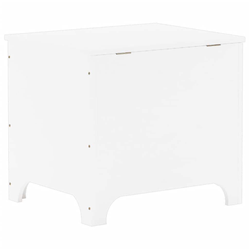 vidaXL Κουτί Αποθήκευσης με Καπάκι RANA Λευκό 60x49x54εκ. Μασίφ Πεύκο