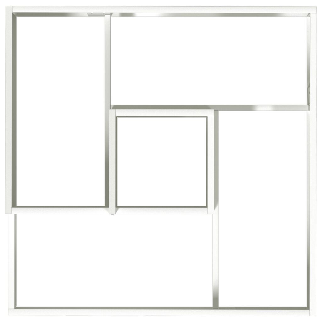 vidaXL Γλάστρα Λευκή 80x80x50 εκ. Κρύα Στερεά Χάλυβα