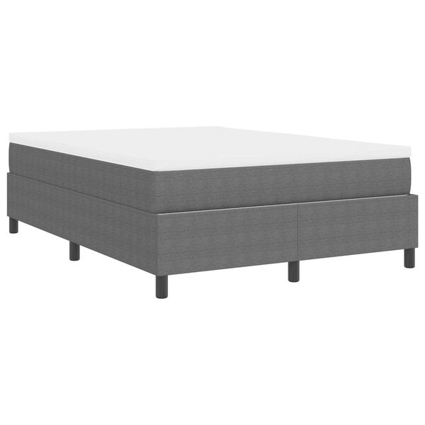vidaXL Κρεβάτι box spring με στρώμα σε ανοιχτό γκρι, 140 x 200 εκ, από βελούδο.