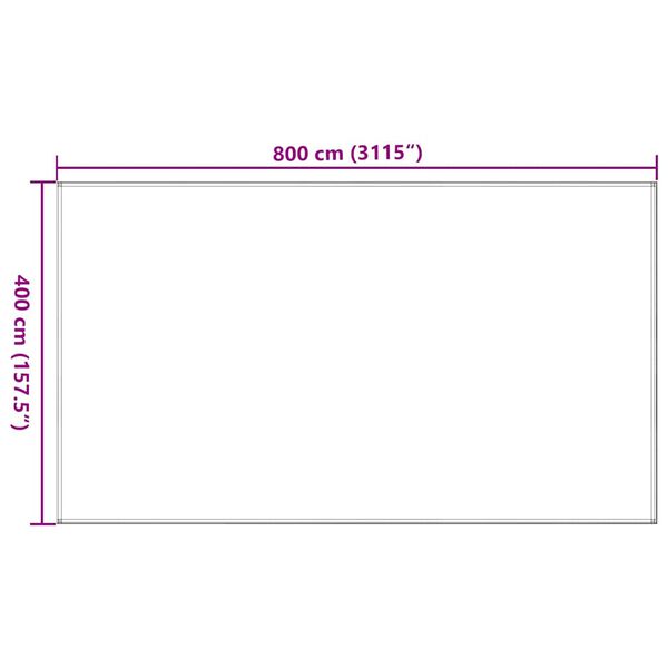 vidaXL Χαλί Σκηνής Μαύρο 400 x 800 εκ. από HDPE
