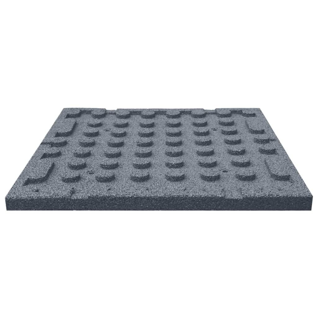 vidaXL Πλάκες Δαπέδου Ασφαλείας 6 τεμ. Γκρι 50 x 50 x 3 εκ. Καουτσούκ