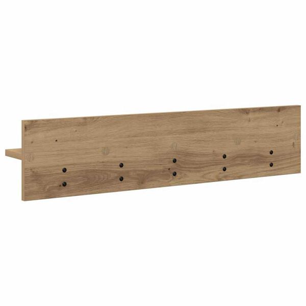 vidaXL Τοίχου Κρεμάστρα με ράφι artisan δρυς 80 x 10.5 x 18 εκ
