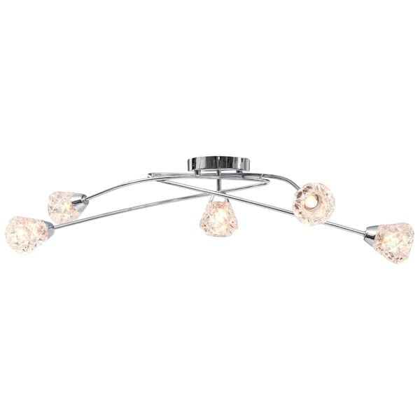 vidaXL Φωτιστικό Οροφής +Καπέλα με Σχέδιο Πλέγματος για 5 Λαμπτήρες G9