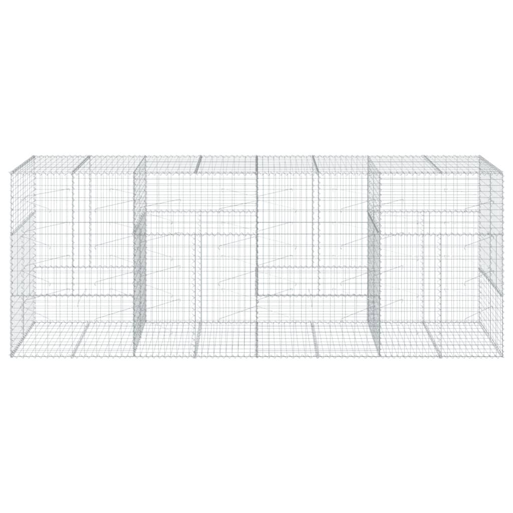 vidaXL Συρματοκιβώτιο με Κάλυμμα 400x100x150εκ από Γαλβανισμένο Χάλυβα