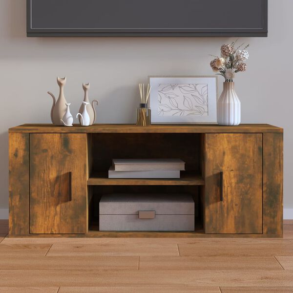 vidaXL Έπιπλο Τηλεόρασης Καπνιστή Δρυς 100x35x40 εκ. Επεξ. Ξύλο