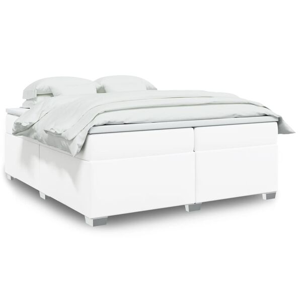 vidaXL &Kappa;&rho;&epsilon;&beta;ά&tau;&iota; Boxspring &mu;&epsilon; &Sigma;&tau;&rho;ώ&mu;&alpha; &Lambda;&epsilon;&upsilon;&kappa;ό 200x200 &epsilon;&kappa;. &Sigma;&upsilon;&nu;&theta;&epsilon;&tau;&iota;&kappa;ό &Delta;έ&rho;&mu;&alpha;