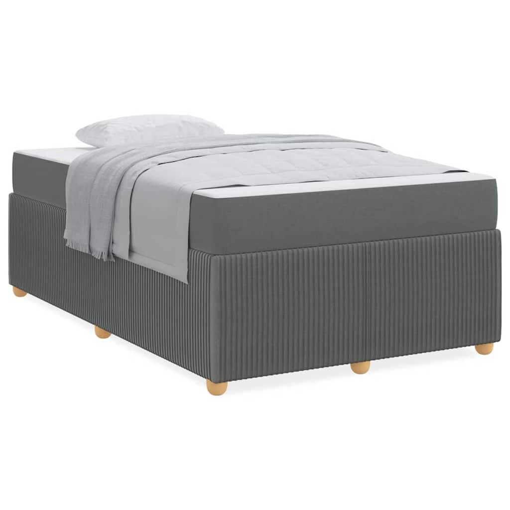 vidaXL Σκελετός Κρεβατιού Άλλο Σκούρο γκρι 120 x 190 cm ύφασμα
