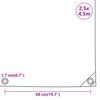 vidaXL Μουσαμάς Γκρι 2,5 x 4,5 μ. 650 γρ./μ²