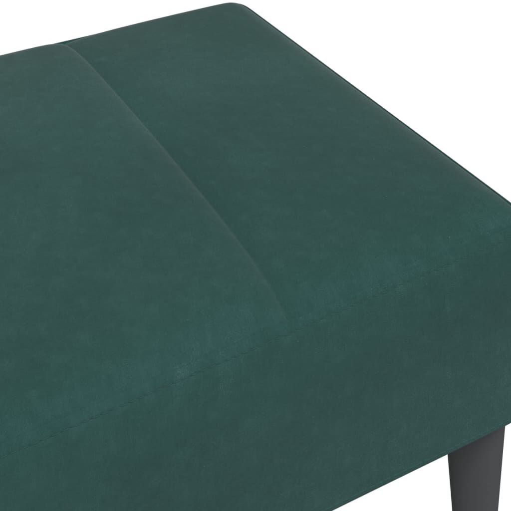 vidaXL Υποπόδιο Σκούρο Πράσινο 77x55x31 εκ. Βελούδινο