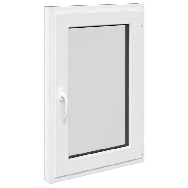 vidaXL Παράθυρο Υπογείου "RISOR" 60x80 εκ. Ανακλινόμενο & Περιστρεφόμενο DIN Αριστερό Ανθρακί