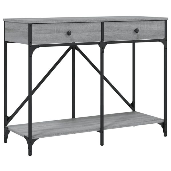vidaXL Τραπέζι Κονσόλα Γκρι Sonoma 100x39x78,5 εκ. Επεξεργασμένο Ξύλο