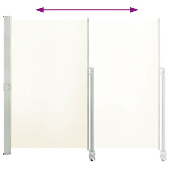 vidaXL Σκίαστρο Πλαϊνό Συρόμενο Βεράντας Κρεμ 160 x 300 εκ.