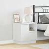 vidaXL Κομοδίνο με συρτάρι Λευκό 50 x 34.5 x 50 εκ. Επεξεργασμένο ξύλο