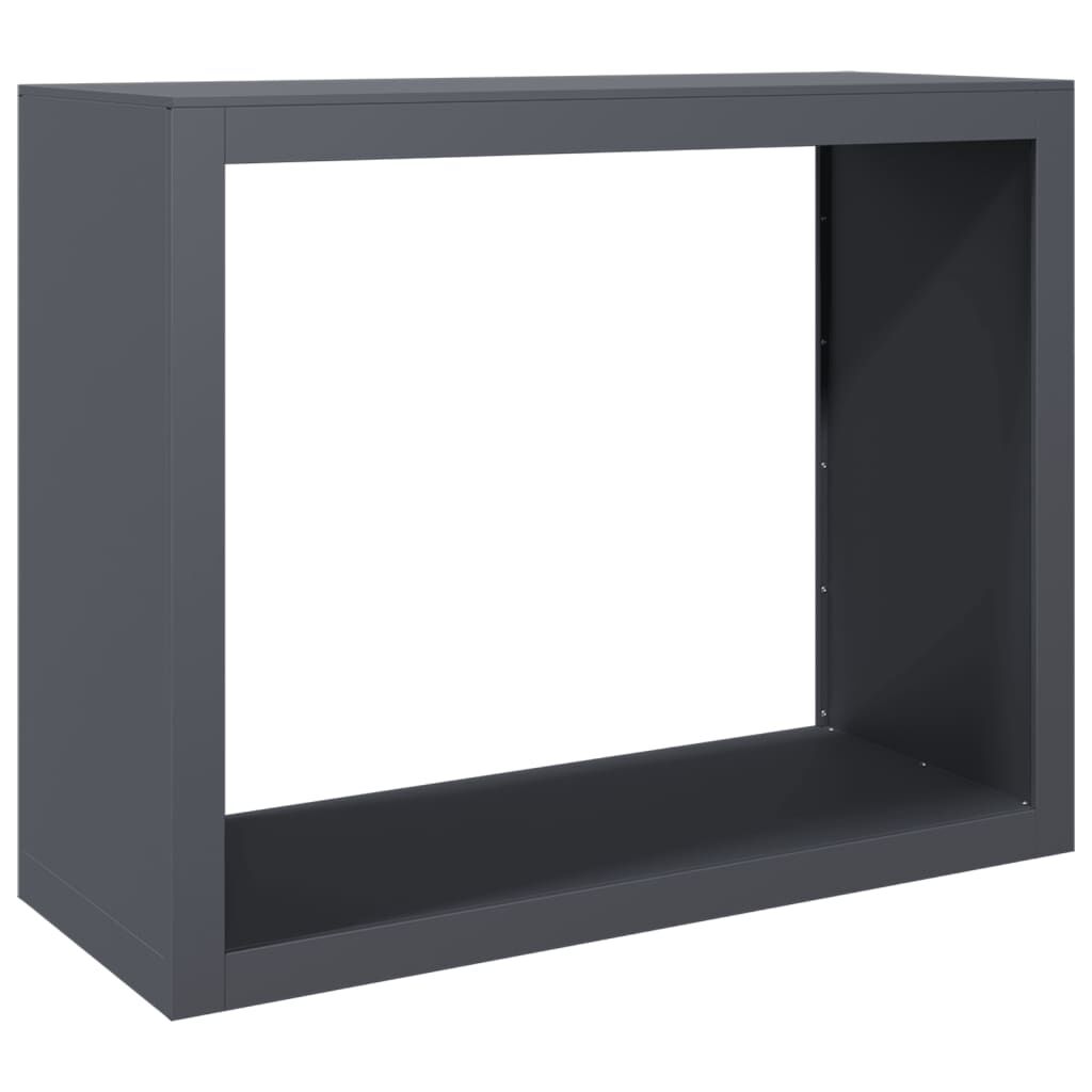 vidaXL Ράφι Καυσόξυλων Ανθρακί 100x40x80 εκ. Ατσάλινο
