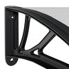 vidaXL Στέγαστρο Πόρτας Μαύρο & Διαφανές 150 x 75 εκ από Πολυκαρβονικό
